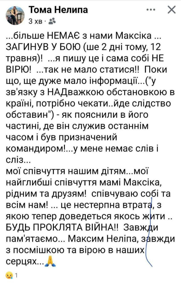 неліпа загинув