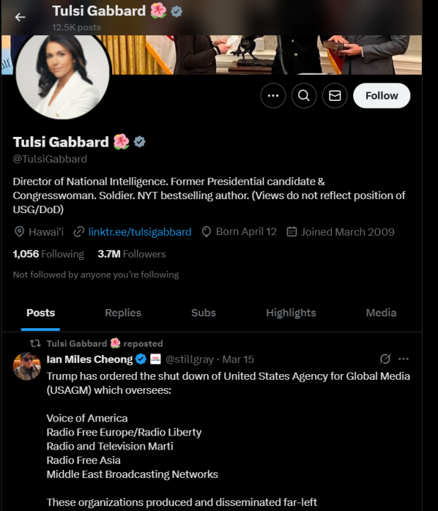 пост про очільницю нацрозвідки