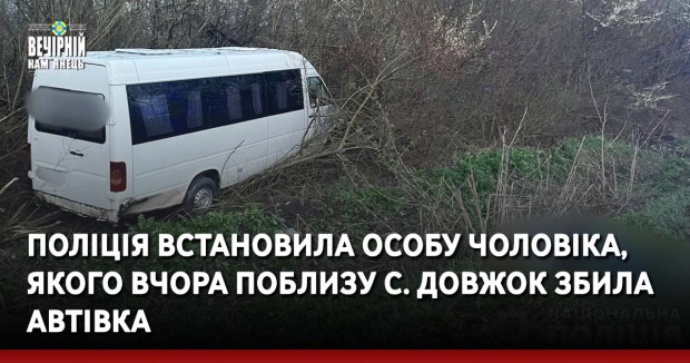 Поліція встановила особу чоловіка, якого вчора поблизу с. Довжок збила автівка