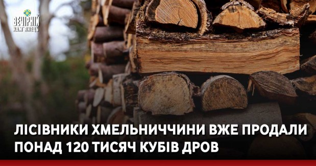 Лісівники Хмельниччини вже продали понад 120 тисяч кубів дров
