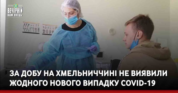 За добу на Хмельниччині не виявили жодного нового випадку COVID-19
