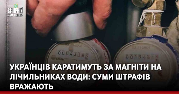 Українців каратимуть за магніти на лічильниках води: суми штрафів вражають