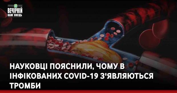 Науковці пояснили, чому в інфікованих COVID-19 з'являються тромби