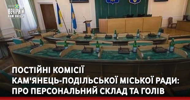 Постійні комісії Кам'янець-Подільської міської ради: про персональний склад та голів