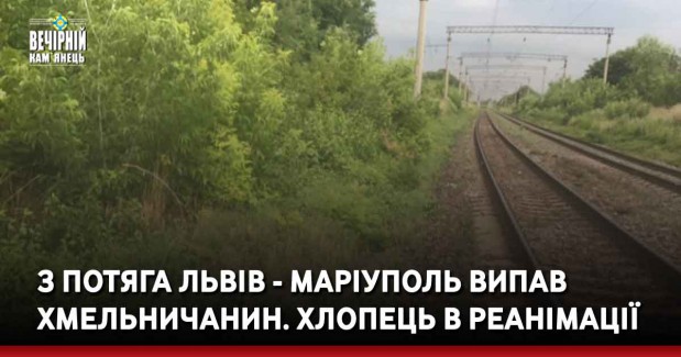 З потяга Львів - Маріуполь випав хмельничанин. Хлопець в реанімації.