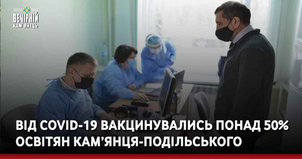 Від COVID-19 вакцинувались понад 50% освітян Кам’янця-Подільського