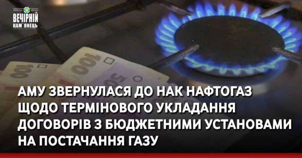 АМУ звернулася до НАК Нафтогаз щодо термінового укладання договорів з бюджетними установами на постачання газу