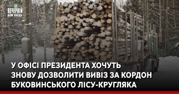 У Офісі Президента хочуть знову дозволити вивіз за кордон буковинського лісу-кругляка