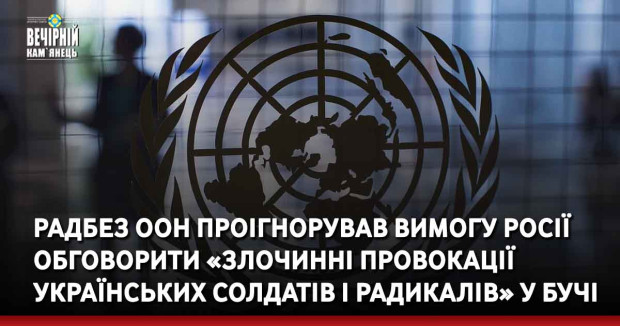Радбез ООН проігнорував вимогу росії обговорити «злочинні провокації українських солдатів і радикалів» у Бучі