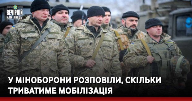 У Міноборони розповіли, скільки триватиме мобілізація