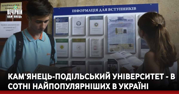 Кам’янець-Подільський університет - в сотні найпопулярніших в Україні