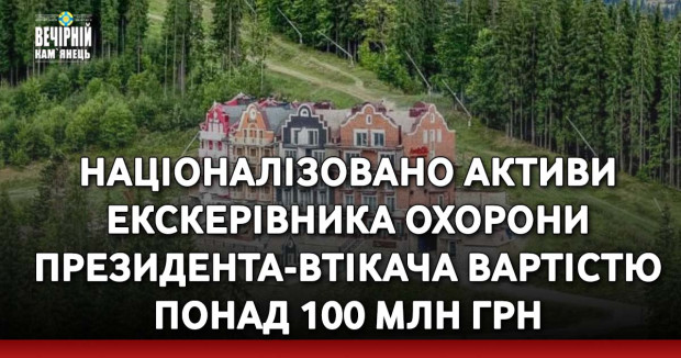 Націоналізовано активи екскерівника охорони президента-втікача вартістю понад 100 млн грн