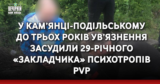 У Кам’янці-Подільському до трьох років ув’язнення засудили 29-річного «закладчика» психотропів PVP