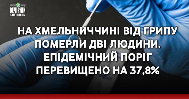 На Хмельниччині від грипу померли дві людини. Епідемічний поріг перевищено на 37,8%