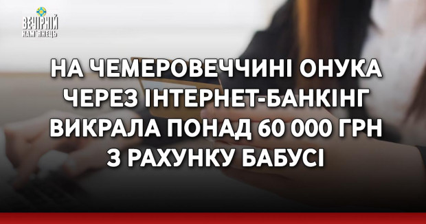 На Чемеровеччині онука через інтернет-банкінг викрала понад 60 000 грн з рахунку бабусі
