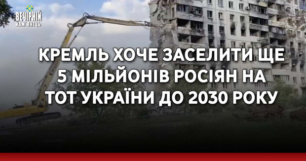 Кремль хоче заселити ще 5 мільйонів росіян на ТОТ України до 2030 року