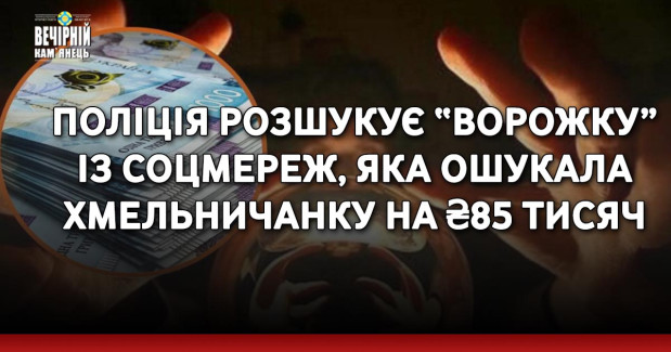 Поліція розшукує “ворожку” із соцмереж, яка ошукала хмельничанку на ₴85 тисяч