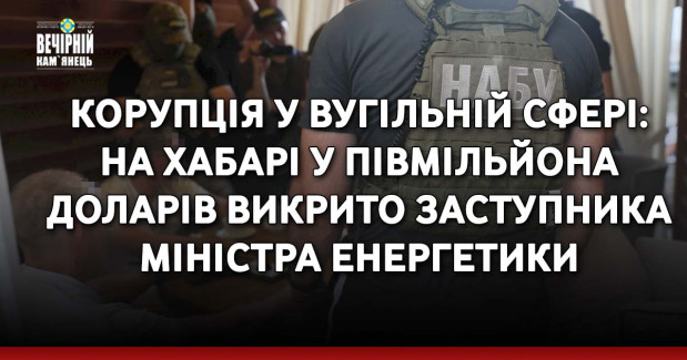 Корупція у вугільній сфері: на хабарі у півмільйона доларів викрито заступника міністра енергетики