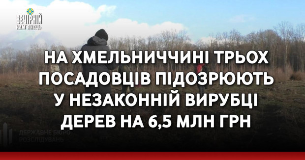 На Хмельниччині трьох посадовців підозрюють у незаконній вирубці дерев на 6,5 млн грн