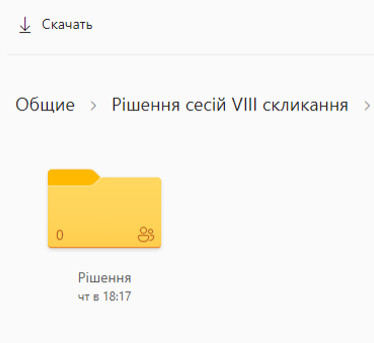рішення пуста папка