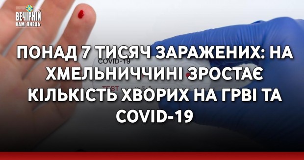 Понад 7 тисяч заражених: на Хмельниччині зростає кількість хворих на ГРВІ та COVID-19