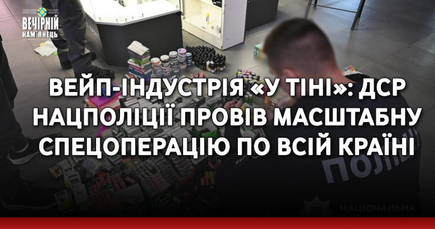 Вейп-індустрія «у тіні»: ДСР Нацполіції провів масштабну спецоперацію по всій країні