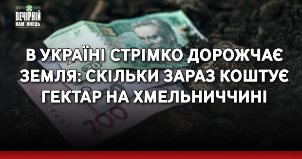 В Україні стрімко дорожчає земля: скільки зараз коштує гектар на Хмельниччині
